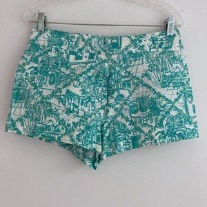 Vintage High-Waisted Lilly Pulitzer Toile Shorts